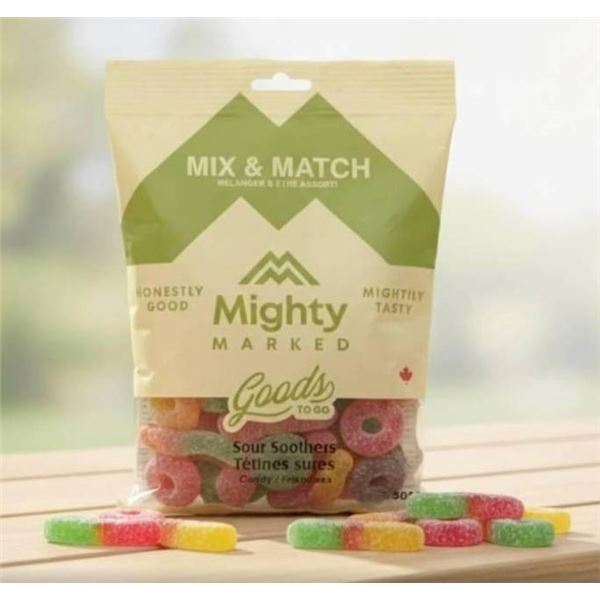 Mighty Marked Sour Soothers Candy, 12 x 150g Units