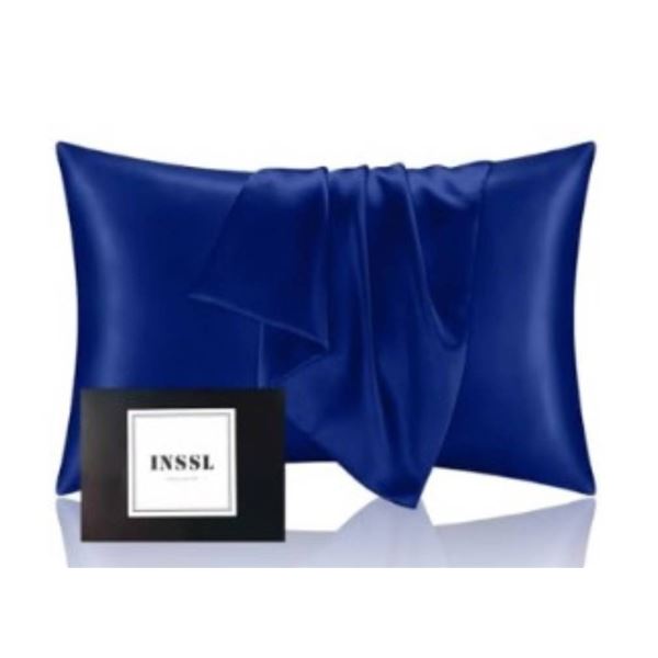 INSSL Silk Pillowcase in Egyptian Blue, Mulberry Silk, King Size