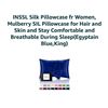 Image 3 : INSSL Silk Pillowcase in Egyptian Blue, Mulberry Silk, King Size