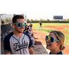Image 1 : 12 Pairs of Truly Logo Cycling Turquoise Sunglasses with Mirrored Lenses