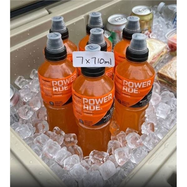 Powerade Orange Sports Drink Bottles, 7 x 710ml