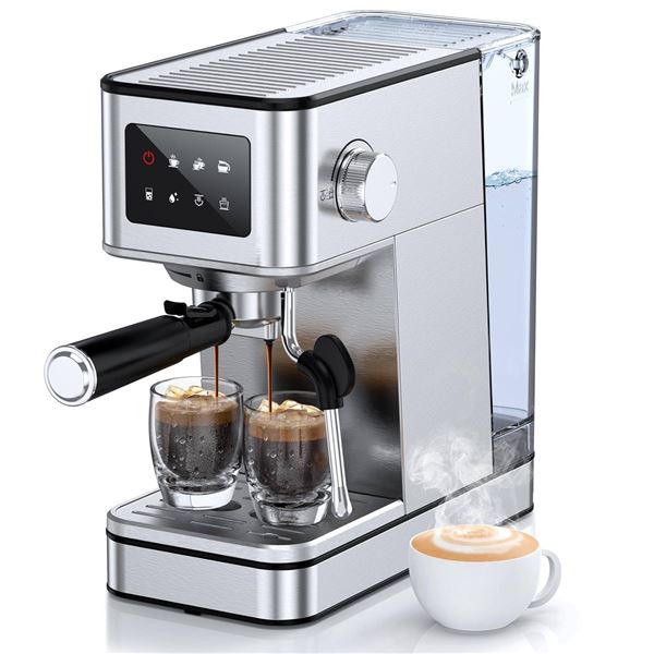 Espresso Coffee Machine EM625 With Touch Control and 20-Bar Pressure