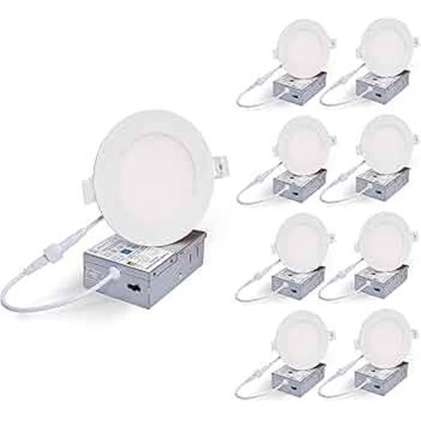 Slim Recessed LED Light Set - 16 Pack 4-Inch, 750 Lumens, 9W