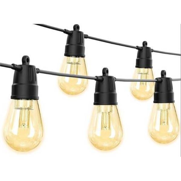 YSJ S14 2700K String Lights with Remote Control, 48 FT Length