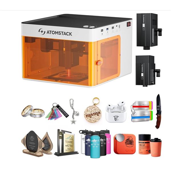 AtomStack P1 Laser Engraver, 5000mW in Box