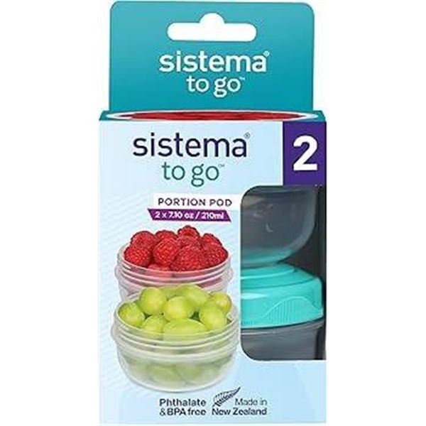 Sistema To Go PortionPod LOT of 6 x 2 x 210 ml Containers