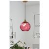 Image 1 : Red Glass Pendant Light Fixture With Accessories