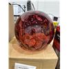 Image 3 : Red Glass Pendant Light Fixture With Accessories