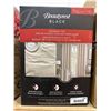 Image 2 : Beautyrest Black Grommet Top Blackout Curtain with Liner, 52 in x 90 in, 2 Panels