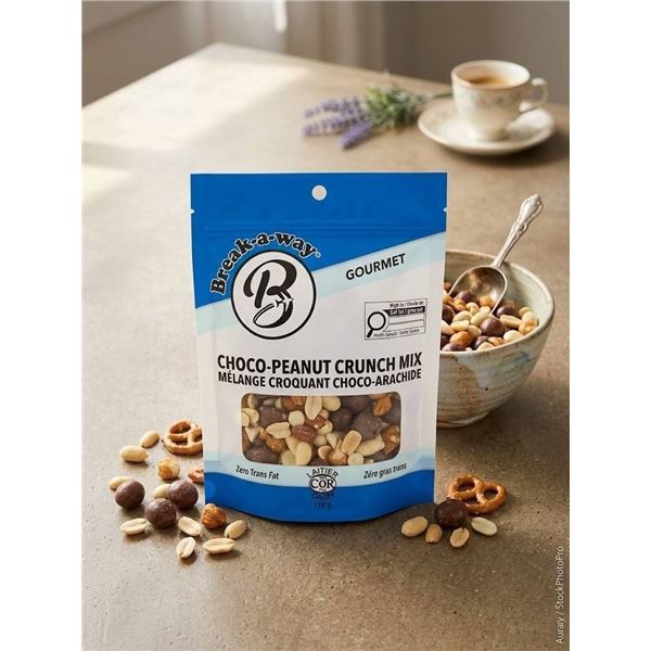 Break-a-Way Choco-Peanut Crunch Mix, 110 g, Case of 12 Total Units