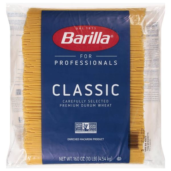Barilla For Professionals Classic Spaghetti, 10 lb (4.54 kg)