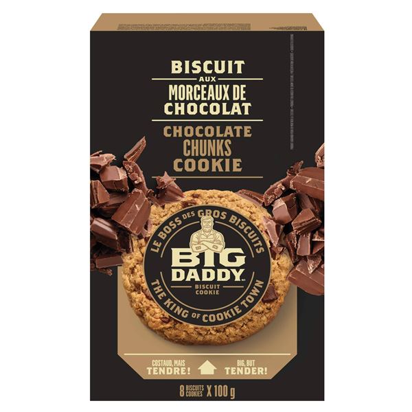 Big Daddy Chocolate Chunk Cookie Biscuits, Pack of Two, 8x100g Each