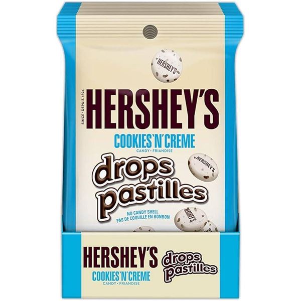 Hershey’s Cookies ‘n’ Creme Drops Pastilles – CASE 36 X 104g Bag