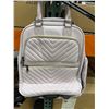 Image 2 : Rain Snoe Rolling Backpack with Quilted Design and Extendable Handle