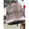 Image 5 : Rain Snoe Rolling Backpack with Quilted Design and Extendable Handle