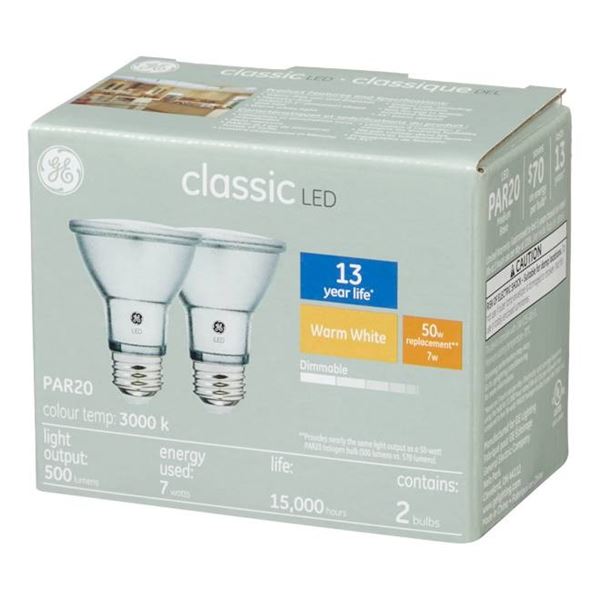 GE Classic LED Bulbs, PAR20 Lot of 8 x 2pack