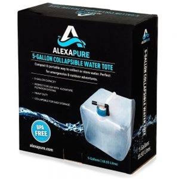 Alexapure 5-Gallon Collapsible Water Tote With 19L Capacity