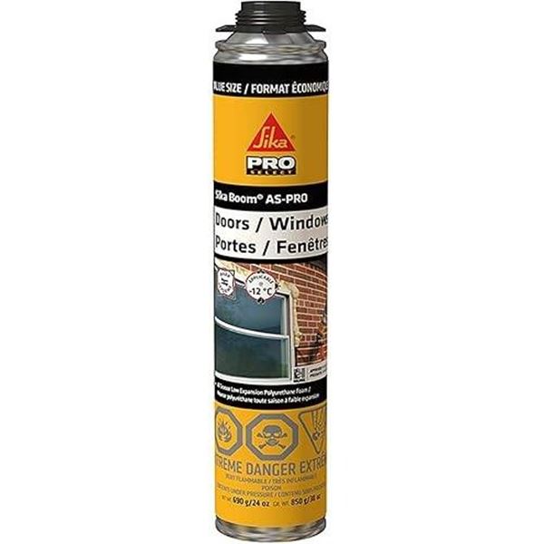 Sika Boom AS-Pro Aerosol Spray Foam for Doors and Windows Lot of 3 x 690g