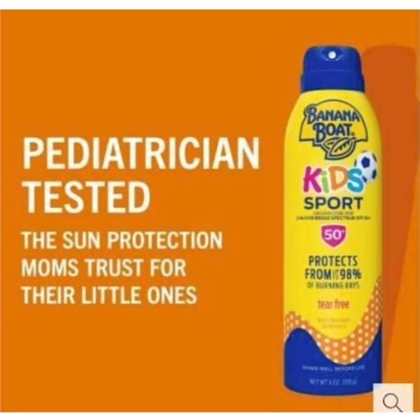Banana Boat Kids Sunscreen Spray SPF 50 (3-Pack, 6 oz Each)