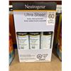 Image 3 : Neutrogena Ultra Sheer Body Mist Sunscreen SPF 60, 3 x 141 g