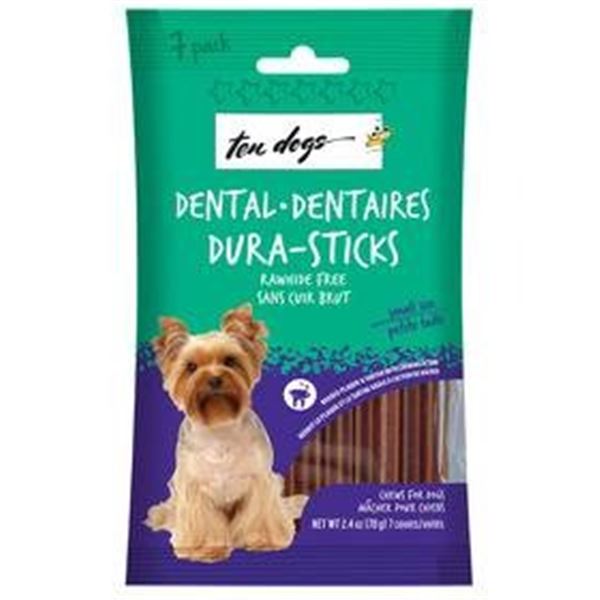 TenDogs Dental Sticks for Small Dogs, 7-Pack, Rawhide-Free 18 x 70g