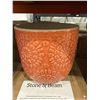 Image 3 : Stone & Beam Floral Embossed Planter in Arabesque Color, Small