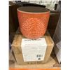 Image 2 : Stone and Beam Floral Embossed Planter in Arabesque Color, Small