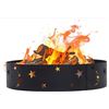 Image 1 : Amazon Basics Outdoor Steel Fire Ring - 36-Inch Star and Moon Design, Black