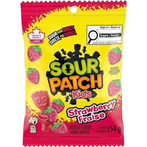 Sour Patch Kids Strawberry Flavour 12-Pack, 154g Each