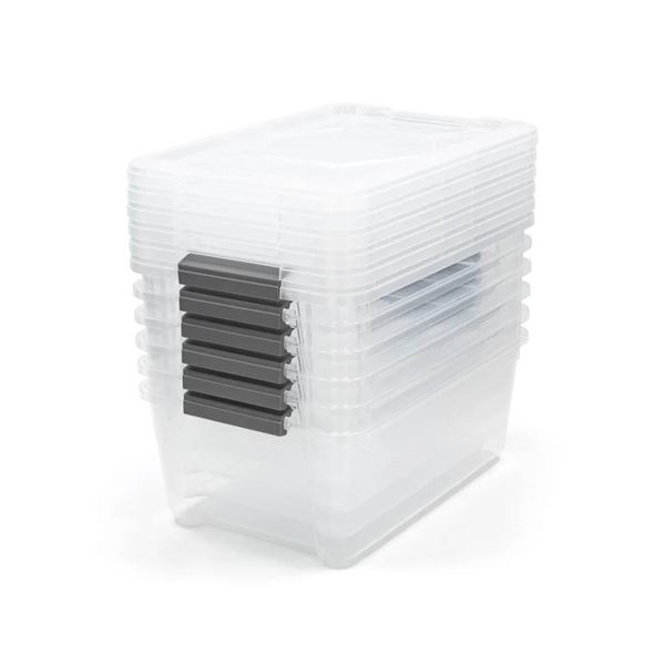 6 Tuff Store Latchbox 12.2L, 3.2 Gal Storage Containers