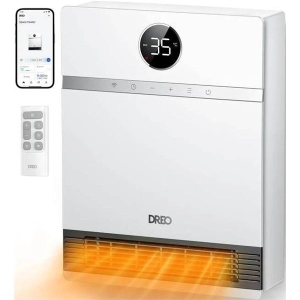 Dreo WH715S Smart Wall-Mounted Heater with Wi-Fi Plug