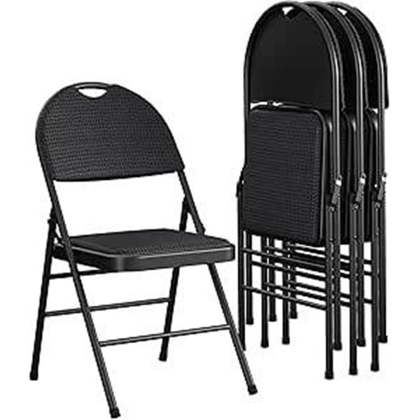 CWC Fabric Padded Folding Chair, Model 1862084, Set of 4