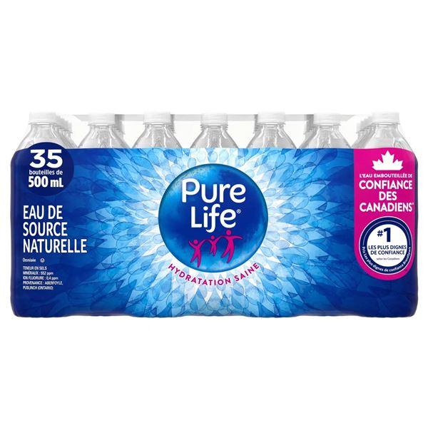 Nestle Pure Life 35-Pack Bottled Water, 500 mL Each