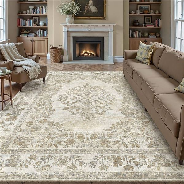 Area Rug 8'x10' with Decorative Design