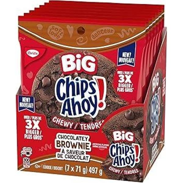Big Chips Ahoy Chewy Chocolatey Brownie Cookies - 2 x 497g