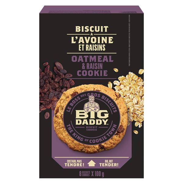 Big Daddy Oatmeal Raisin Biscuits 8 x 100g Per Pack