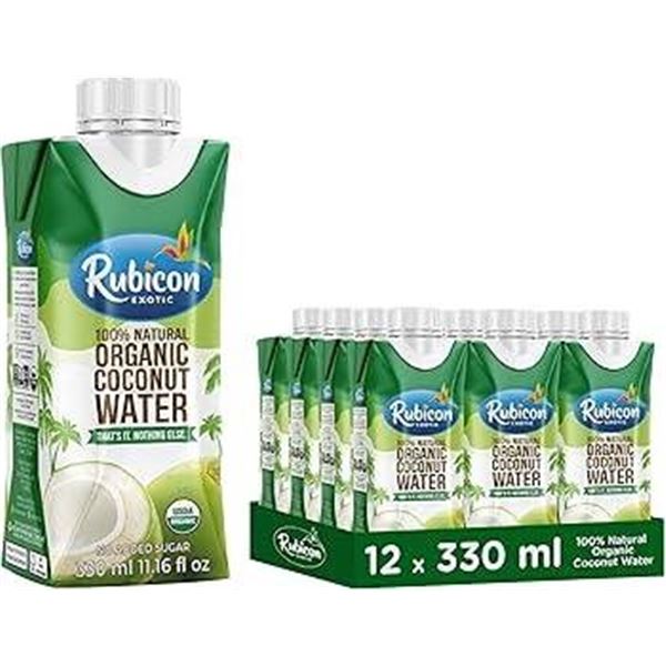 Rubicon Exotic Organic Coconut Water 12 x 330ml Cartons