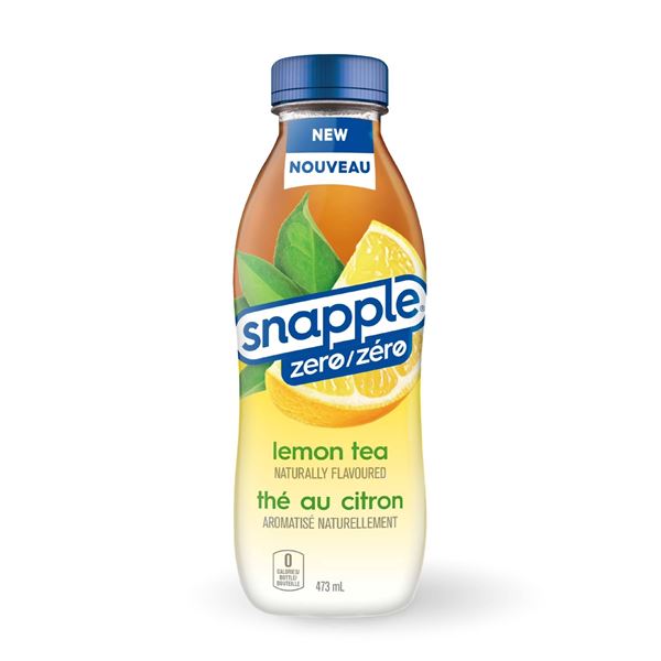 Snapple Zero Lemon Tea 12 Bottles, 473 mL Each