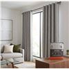 Image 1 : Sun+Blk Total Blackout Grommet Curtains, 2 Panels, 132 in x 226 cm