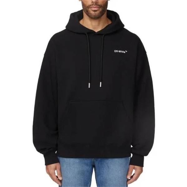Off-White Black Hoodie, Model 1993541, Size M
