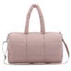 Image 1 : MYTAGALONGS Pink Quilted Duffel with Shoulder Strap and Zipper Closures