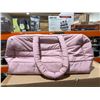 Image 2 : MYTAGALONGS Pink Quilted Duffel with Shoulder Strap and Zipper Closures
