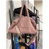 Image 3 : MYTAGALONGS Pink Quilted Duffel with Shoulder Strap and Zipper Closures