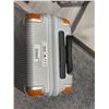 Image 3 : Silver Hard-Shell Luggage with Tan Trim, 9in x 13in x 22in