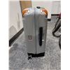 Image 4 : Silver Hard-Shell Luggage with Tan Trim, 9in x 13in x 22in