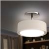 Image 1 : Koda Duo-Mount Fabric Drum Ceiling Light, 2000 Lumens, LED