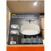 Image 2 : Koda Duo-Mount Fabric Drum Ceiling Light, 2000 Lumens, LED