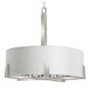 Image 1 : Allen + Roth 5-Light Chandelier with Linen Fabric Shade