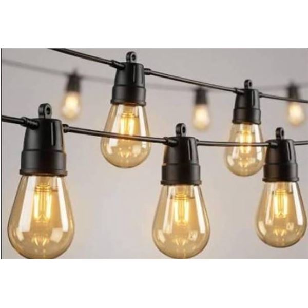 Lot of 2 - S14 2700K Outdoor String Lights, LED Warm White