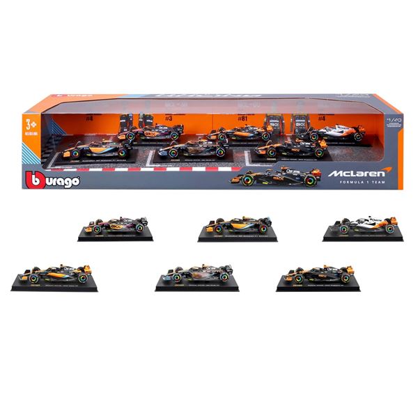 Bburago McLaren Formula 1 Team 1:64 Scale Die-Cast Model Set